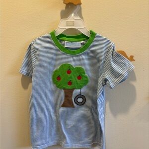 Treehouse Kids Blue and Green Striped Tee